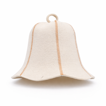 Natural Wool Felt Sauna Hat 3 mm Thick Unisex Grey