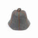 Natural Wool Felt Sauna Hat 3 mm Thick Unisex Grey