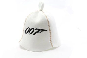 Банная шапка Luxyart "Агент 007", искусственный фетр, белый (LA-917) LA-917 фото