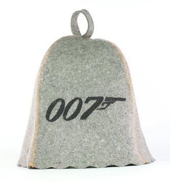 Банная шапка Luxyart "Агент 007", натуральный войлок, серый (LA-959) LA-959 фото