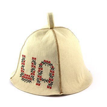 Банная шапка Luxyart "UA", искусственный фетр, белый (LA-358) LA-358 фото