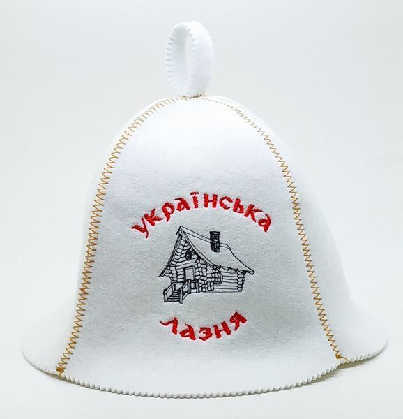Банная шапка Luxyart "Українська лазня" искусственный фетр белый (LA-89) LA-89 фото