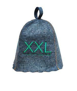 Лазнева шапка Luxyart "XXL розмір має значення" натуральна повсть сіра (LA-887) LA-887 фото
